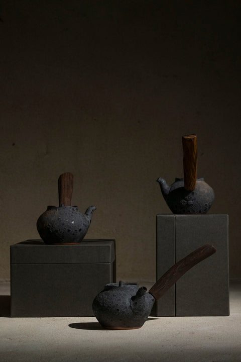 Wood Handle Teapot | 250ml | Dark