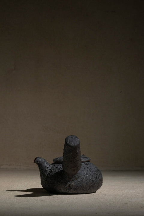 Clay Handle Teapot | 425ml | Charcoal