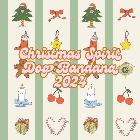 Christmas Spirit Matching Dog Bandana - Milkmans Market Breakfast Shirts