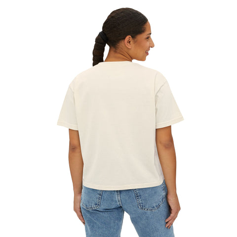 Milkman’s Market Women’s Boxy Tee – Casual & Stylish Graphic Top - Milkmans Market Wandering Folk