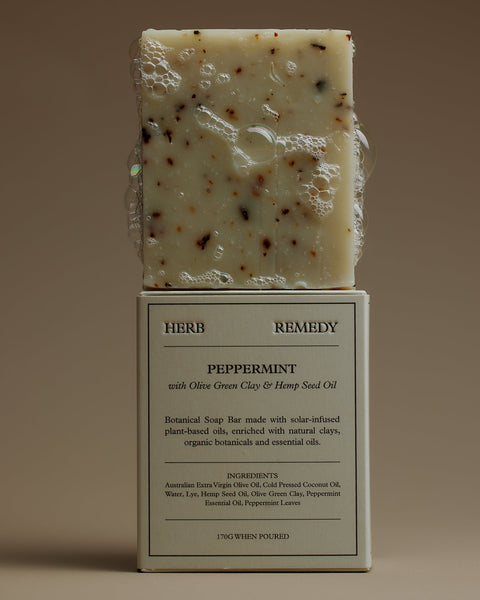 Peppermint with Olive Green Clay & Hemp Seed Oil