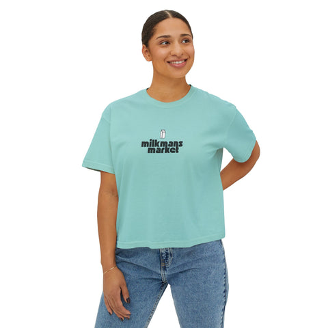 Women's Boxy Tee - Milkman's Market Graphic Top - Milkmans Market Printify