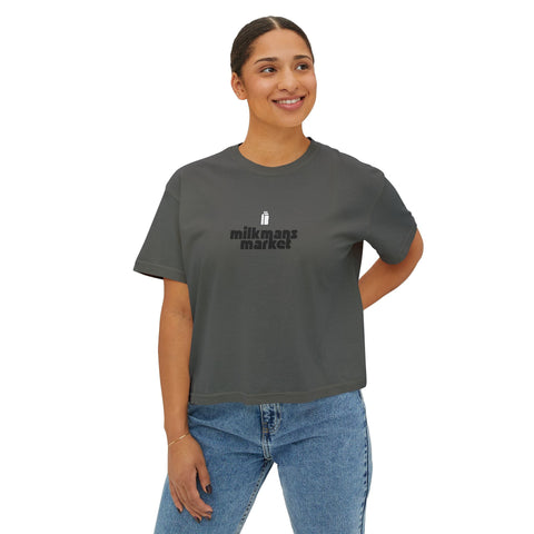Women's Boxy Tee - Milkman's Market Graphic Top - Milkmans Market Printify