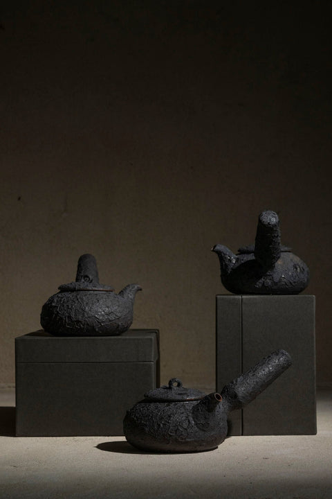 Clay Handle Teapot | 425ml | Charcoal