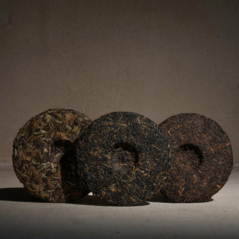 Three Cake Set | White, Red and Shou Puerh Tea